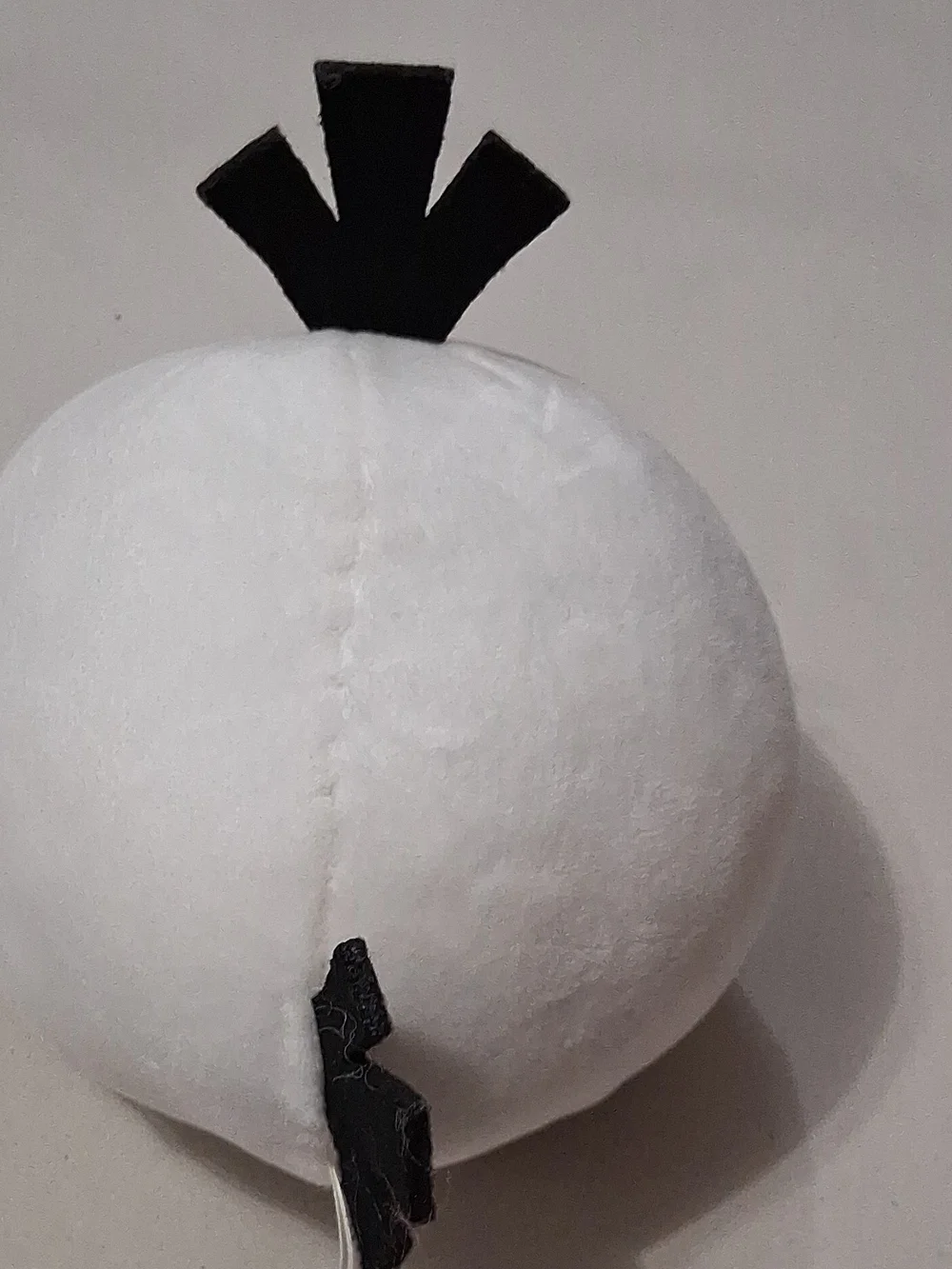 White Plush Angry Bird Plushie with Yellow Beak -